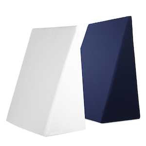 Home And Garden: Giselle Bedding 2X Memory Foam Wedge Pillow Neck Back Support with Cover Waterproof White Blue