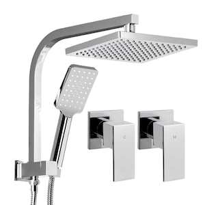 Home And Garden: Cefito WELS 8'' Rain Shower Head Taps Square Handheld High Pressure Wall Chrome