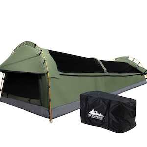Outdoor Equipment And Tools: Weisshorn Swags King Single Camping Swag Canvas Tent Deluxe