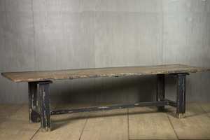 Clearance: Dark Boat Wood Dining Table 3.0m