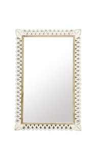 Mirrors 1: Whitewash Arrow Carved Mirror