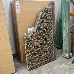 Hand Crafted Decor Panels 1: Indonesian Hand-carved Panel #5 - *To Clear - Special Pickup Rate*