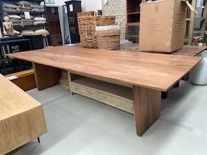 Ex-Shop Suar Wood Dining Table 3.0m - Special Pickup Rate Available