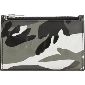 Supreme Leather Zip Card Holder Snow 'Camo' (SS25)