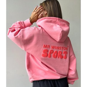 Mr Winston Puff Hooded Sweat (Vintage Pink)