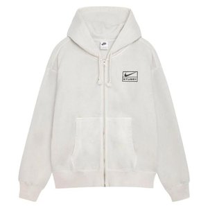 Stussy x Nike Pigment Dyed Fleece Zip Hoodie (Light Bone) (SS24)