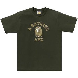 A Bathing Ape: BAPE Bitmap College Tee 'Olive Drab'