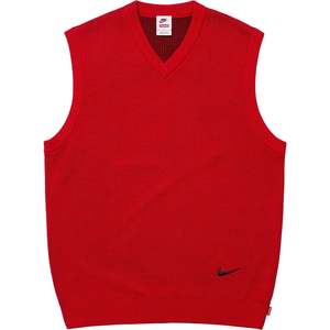 Nike Clothing: Supreme x Nike Sweater Vest 'Red' (SS25)