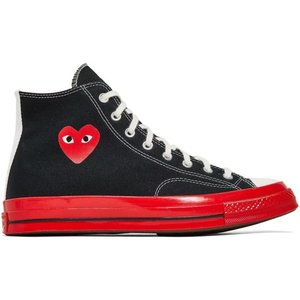 Converse: Converse Chuck Taylor All Star 70 Hi Comme des Garcons PLAY Black Red Midsole