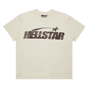 Hellstar: Hellstar Classic T-Shirt 'White/Brown' (SS24) (Regular Print)