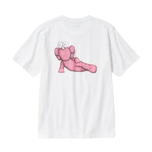 Kaws: KAWS x Uniqlo UT Short Sleeve Graphic T-Shirt (Asia Sizing) (White/Pink)