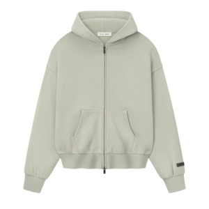 Fear Of God Essentials: Fear of God Essentials Classic Fleece Zip-Up Hoodie Abbey Stone