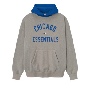 Fear of God Essentials Cubs Sport Hoodie Concrete Heather/Blue
