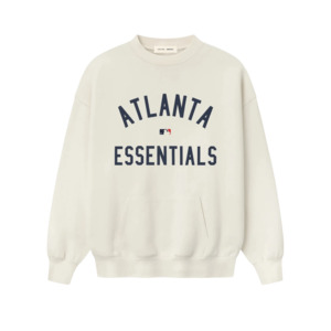 Hoodies Crewnecks: Fear of God Essentials Braves Sport Crewneck Cream White