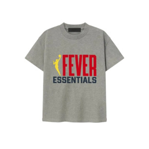T Shirts: Fear of God Essentials Womens Fever Classic Tee Concrete Heather