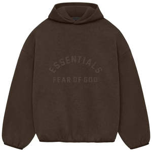 Fear of God Essentials Core Collection Nylon Fleece Hoodie Heather Wood/Wood