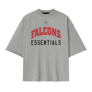 Fear Of God Essentials: Fear of God Essentials Falcons 90s 3/4 Sleeve Football Tee Concrete Heather