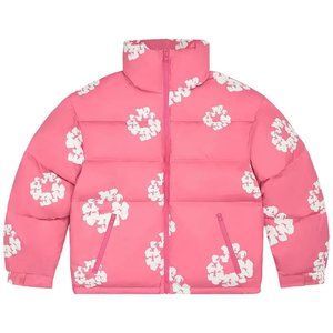 Denim Tears Cotton Wreath Puffer Jacket Pink