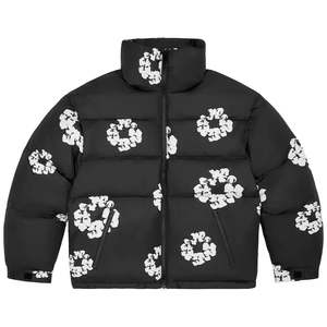 Denim Tears Cotton Wreath Puffer Jacket Black