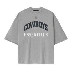 Fear of God Essentials Cowboys 90s 3/4 Sleeve Football Tee Concrete Heather