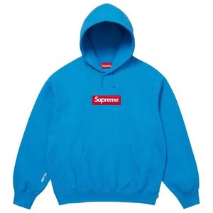 Supreme Box Logo Hooded Sweatshirt (FW25) Cyan