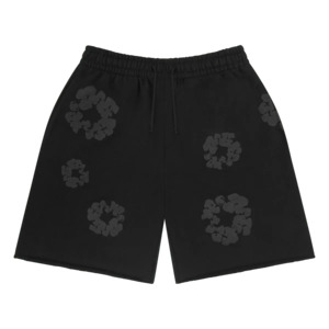 Denim Tears Mono Cotton Wreath Sweatshorts Black
