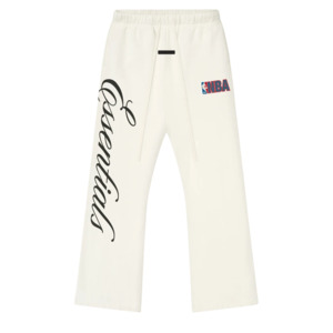 Shorts Pants: Fear of God Essentials NBA Flare Sweatpant Cream White