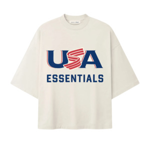 Fear Of God Essentials USA Baseball Merch Tee Oat