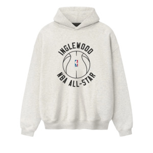 Fear Of God Essentials Inglewood X All Star Weekend '26 90s Hoodie Oatmeal Heather