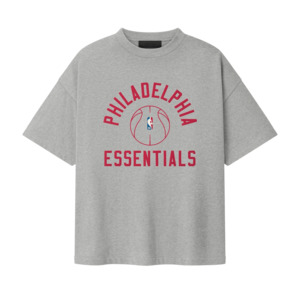 Fear Of God Essentials Sixers X Barkley Hendricks 90s Tee Concrete Heather