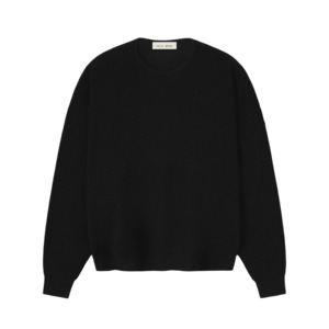 Fear Of God Essentials Signature Waffle 90s Crewneck Sweater Vintage Black
