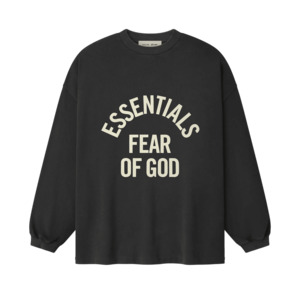 Fear Of God Essentials Campus 90s Long Sleeve Tee Faded Black