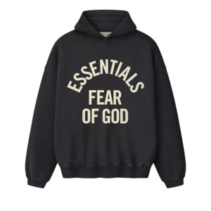 Fear Of God Essentials Campus 90s Hoodie Faded Black