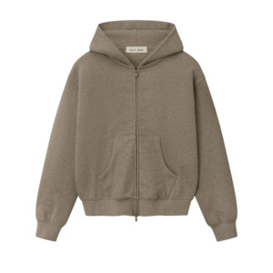 Hoodies Crewnecks: Fear Of God Essentials Classic Full Zip Hoodie Homestead Heather