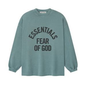 Fear Of God Essentials Campus 90s Long Sleeve Tee Faded Coastal