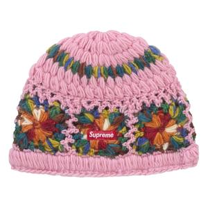 Headwear: Supreme Crochet Beanie (SS25) Pink