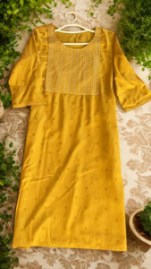 Nisha Mustard Yellow Kurti Inayat By AV