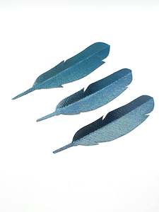 Tinch: Single Feather Magnet - Peacock Blue