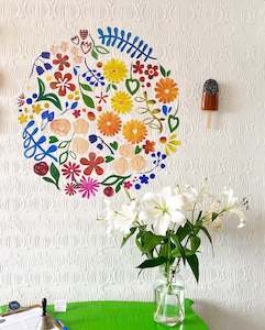 Tinch: Restickable Floral installation