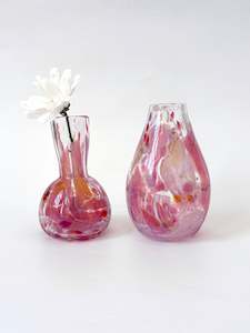 Glassware: Handblown Glass Diffuser/Vase - Pink Shard