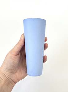 Ceramics Vessels: Blue Porcelain Vessel - One of a Kind Ceramic - Skinny 5.5 x 13.5cm