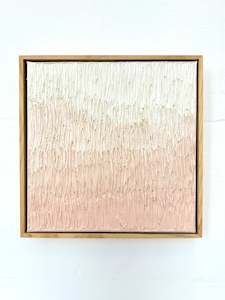 Too Late: "Blush Dreaming Today" original painting by Elizabeth Marshall - 30cm x 30cm