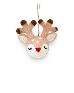 Too Late: Pink Reindeer Head Decoration - Rudolph