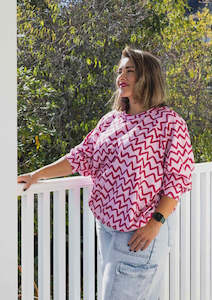 Tops: Sweater - Raspberry Ziggy
