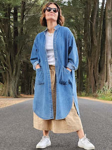 Tops: Denim Duster by Hello Friday