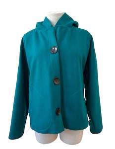 Coats: "Ava" Wool blend Jacket - Aqua