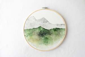 Inge Flinte: Landscape, Round - Medium - "Rising Quiet"