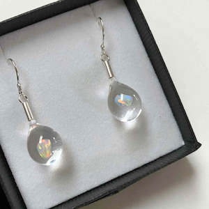 Earrings: Glass Opal Drop Earrings