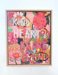 Art: "Kind Heart" Framed Canvas Print - 40 x 50cm