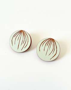Statement Studs - Pale Green